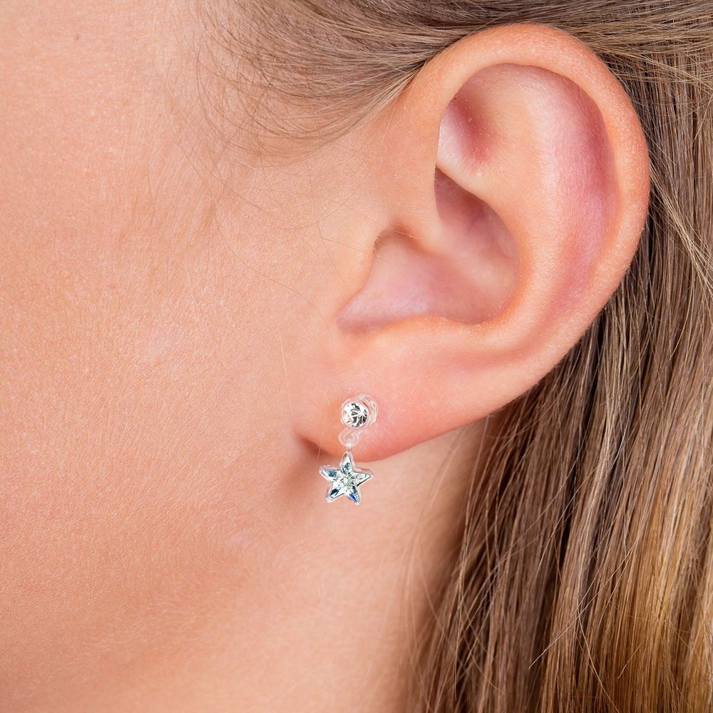 Blomdahl Medical kõrvarõngad meditsiiniline plastik niklivaba Pendant Star Crystal valge täpp rippuv täht kristall 4/6mm